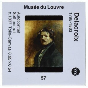 Delacroix, Selbstbildnis mit grüner Weste (Paris Louvre RF 25)