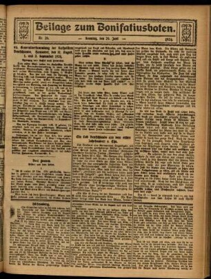 Zweite Ausgabe vom Sonntag, den 29. Juni 1924.