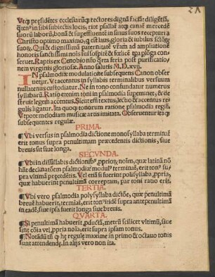 In psalmodiae modulatione subsequens Canon observetur ...