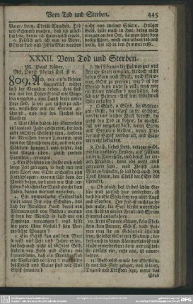 XXXII. Vom Tod und Sterben