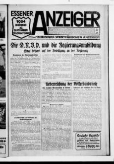 Essener Anzeiger. 1919-1940