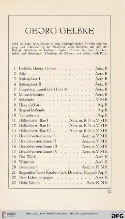 Georg Gelbke (Nr. 1-115)