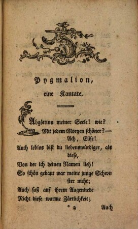 Pygmalion : Eine Kantate