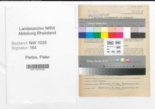 Entnazifizierung Peter Perbix , geb. 16.07.1904 (Angestellter)