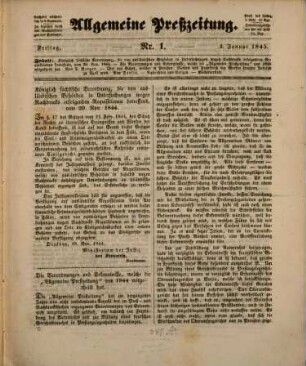 Allgemeine Preß-Zeitung : Annalen d. Presse, d. Literatur u. d. Buchhandels. 6. 1845