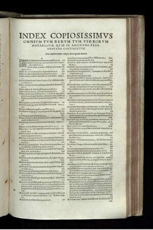 Index Copiosissimus Omnium Tum Rerum Tum Verborum Notabilium, Quae In Roffredo Beneventano Continentur