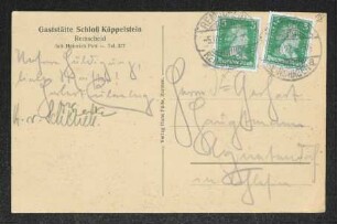 Brief von Herbert Eulenberg an Gerhart Hauptmann