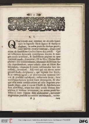§ I. Causa & scopus hujus Disquisitionis exponitur