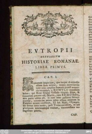Eutropii Breviarium Historiae Romanae.