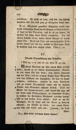 70-77, XV. Isaaks Vermaehlung