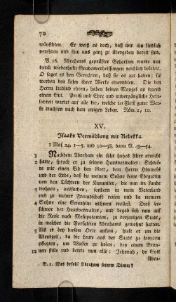 70-77, XV. Isaaks Vermaehlung