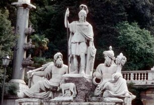 Brunnen mit der Roma zwischen dem Tiber und Aniene