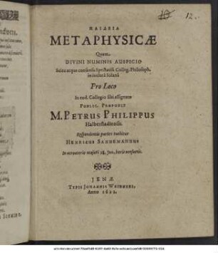 Paideia Metaphysicae