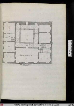 Terza pianta del Palazzo. I.