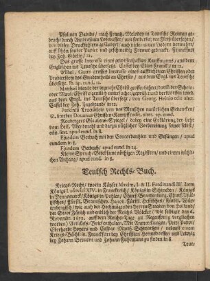 Teutsch Rechts-Buch.