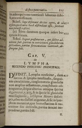 Cap. V. de Lympha Secundo Processu Principali.