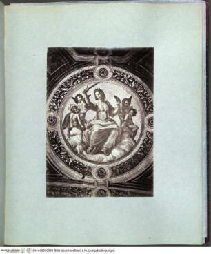 Rome peinture decorativeStanza della Segnatura, Deckenbild, Detail mit der Allegorie der Justiz - Rotes Album II (vorwiegend Cappella Sistina, Farnesina)