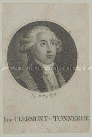 Porträt des französischen Politikers Stanislas de Clermont-Tonnerre