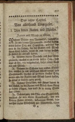 Das achte Capitel. Von allerhand Ungeziefer.