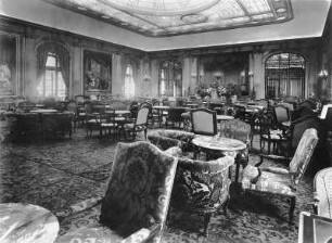 Großer Salon auf dem Passagierdampfer S.S. Vaterland : Bordaufnahmen. Großer Salon, Gesellschaftsraum auf dem Passagierdampfer S.S. Vaterland