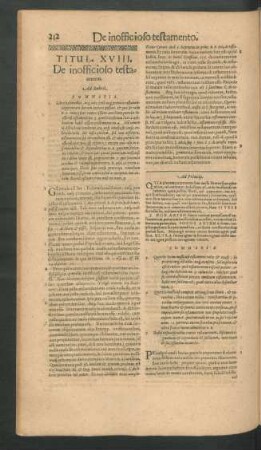 Titul. XVIII. De inoficio testamento.