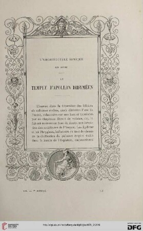 2. Pér. 13.1876: Le temple d'Apollon didyméen, [1] : l'architecture ionique en Ionie