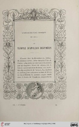 2. Pér. 13.1876: Le temple d'Apollon didyméen, [1] : l'architecture ionique en Ionie