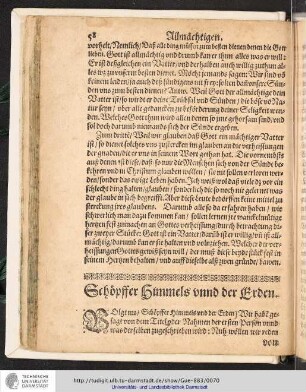 Schöpfer Himmels und der Erden