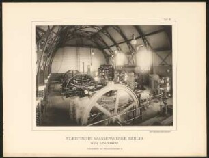 Städtische Wasserwerke Berlin, Werk Lichtenberg: Innenansicht des Maschinenhauses A. (Tafel 21)