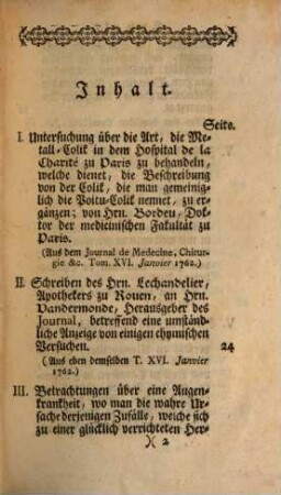 Neue Sammlung auserlesener Wahrnehmungen aus allen Theilen der Arzneywissenschaft : aus dem Französischen übersetzt, 7. 1773