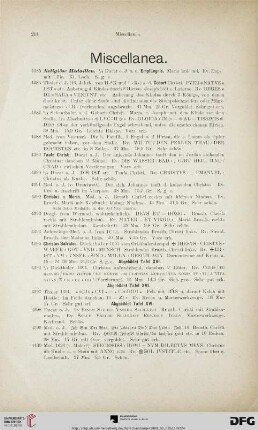 Miscellanea (Nr. 214-224)