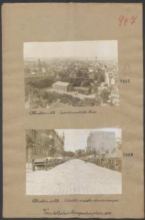 Allenstein in OPr. Erbeutete russische Munitionswagen