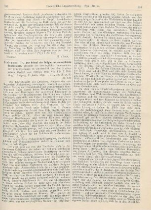 593-596 [Rezension] Steinmann, Theophil, Der Primat der Religion im menschlichen Geistesleben