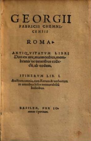 Georgii Fabricii Roma