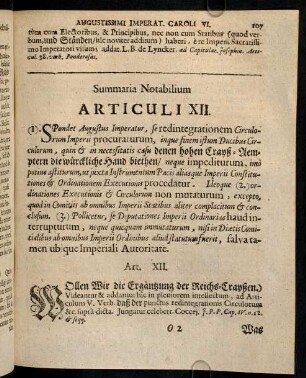 107-115, Articuli XII - XIV
