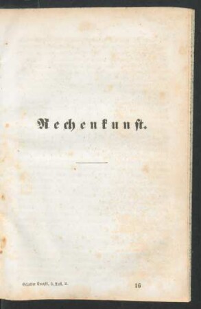 Rechenkunst.