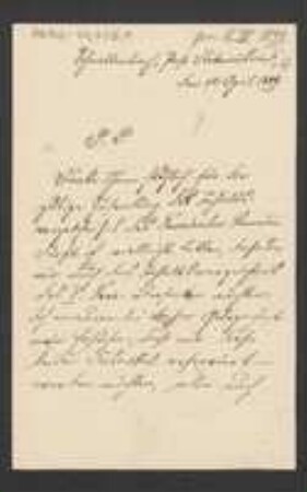 Brief von Georg Mayer an Unbekannt