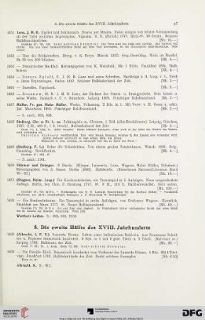 8. Die zweite Hälfte des XVIII. Jahrhunderts (Nr. 1463-1704)