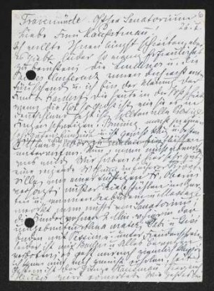 Brief von Hedwig Fischer an Margarete Hauptmann