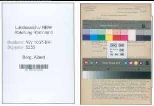 Entnazifizierung Albert Berg , geb. 10.11.1904 (Schlosser)