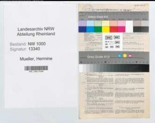 Entnazifizierung Hermine Mueller, geb. 29.03.1913 (Angest.)