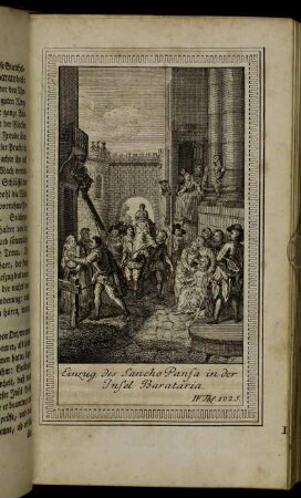 Einzug des Sancho Panßa in der Insel Barataria.