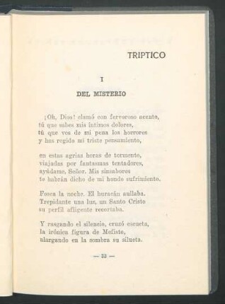 I - Del misterio