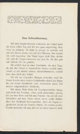 Das Schwalbennest.