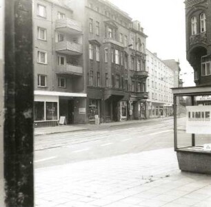 Cottbus, Straße der Jugend 5/6. Wohn-und Geschäftshäuser (um 1910, um 1895). Straßenansicht