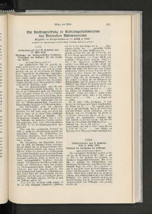 Die Rechtssprechung in Schiedsgerichtssachen des Deutschen Bühnenvereins