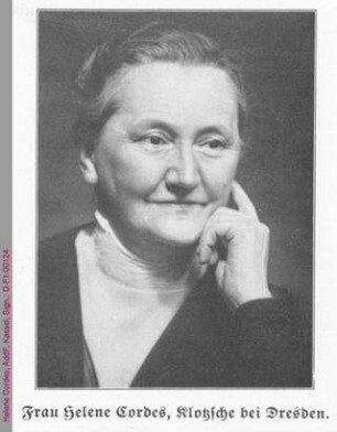 Porträt von Helene Cordes