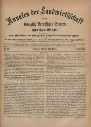No. 26. Berlin, den 28. Juni 1865. V. Jahrgang.