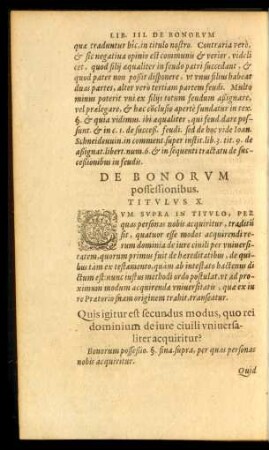 De Bonorum possessionibus. Titulus X.