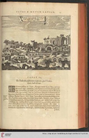 Caput VI: De Tusculo posterorum temporum, quod Frascatium hodiè dicitur